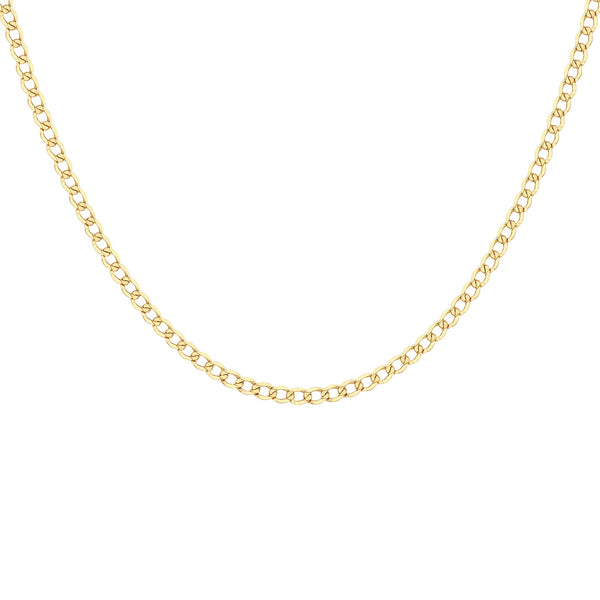 9ct Yellow Gold 100 Flat Curb Chain