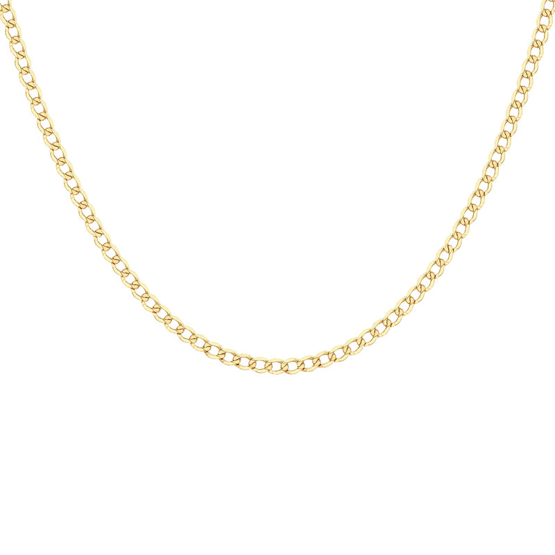 9ct Yellow Gold 100 Flat Curb Chain