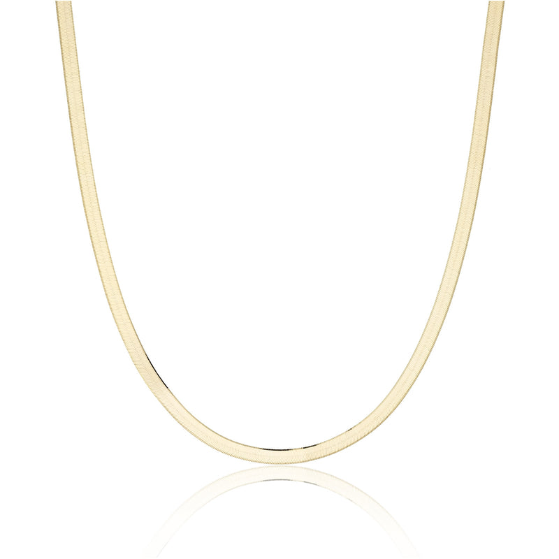 Together Silver & 9ct Bonded Gold Herringbone Necklace | H.Samuel