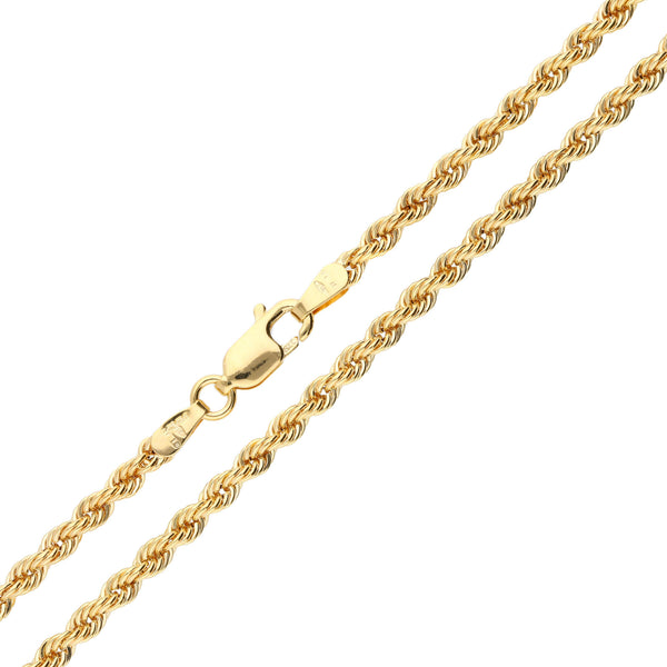 9ct Yellow Gold 2mm Slim Rope Chain