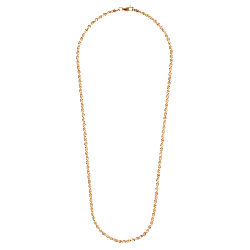 9ct Yellow Gold 2mm Slim Rope Chain