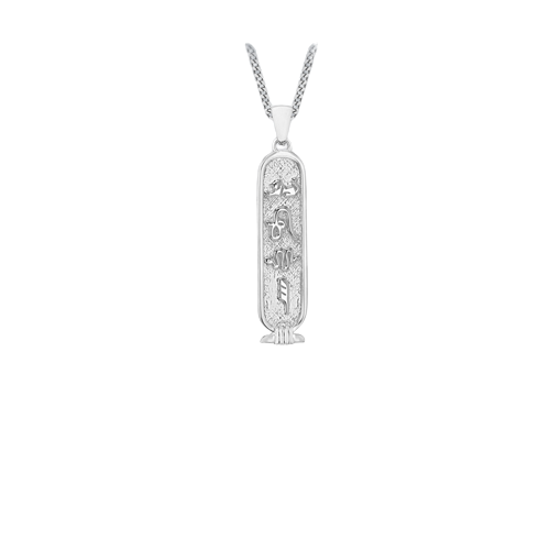 Silver shop cartouche pendants