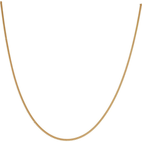 18ct Yellow Gold 30 Adjustable Diamond Cut Curb Chain