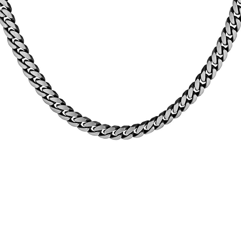 Sterling Silver 250 Oxidised Curb Chain