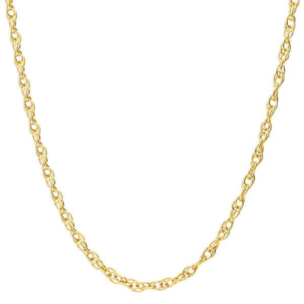 9ct Yellow Gold 40 Diamond Cut Prince of Wales Chain
