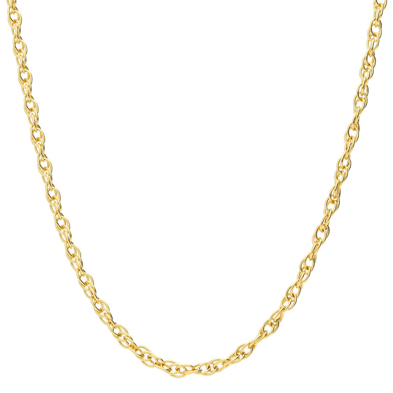 9ct Yellow Gold 40 Diamond Cut Prince of Wales Chain