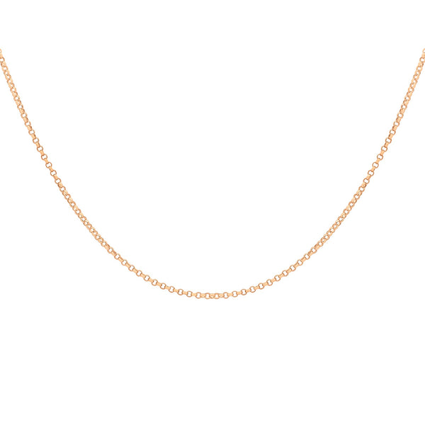 9ct Rose Gold Round Belcher Chain