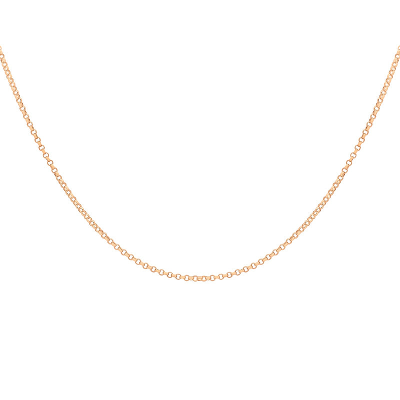 9ct Rose Gold Round Belcher Chain