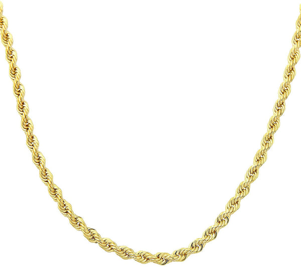 9ct Yellow Gold 50 Diamond Cut Rope Chain