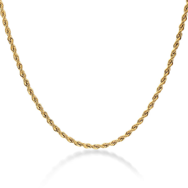 9ct Yellow Gold 60 Diamond Cut Rope Chain