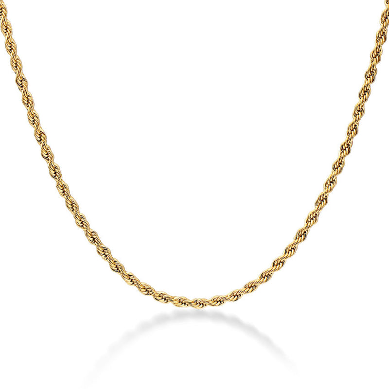 9ct Yellow Gold 60 Diamond Cut Rope Chain