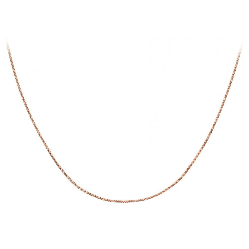 9ct Rose Gold 25 Diamond Cut Curb Chain