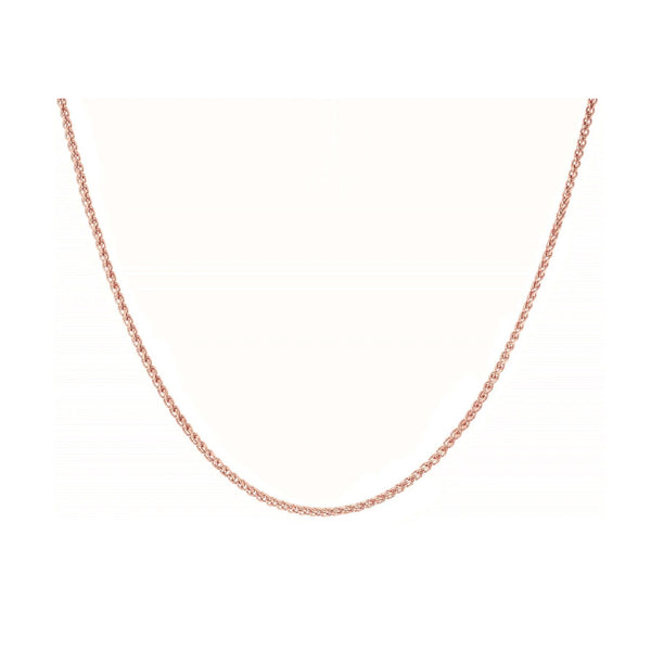 Sterling Silver Rose Gold Plated Spiga Chain