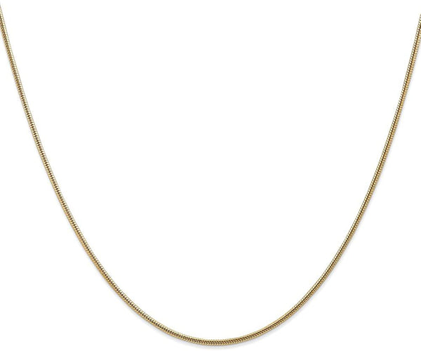 18ct Yellow Gold Mini Round Slim Snake Chain