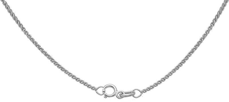 18ct White Gold 1mm Spiga Chain