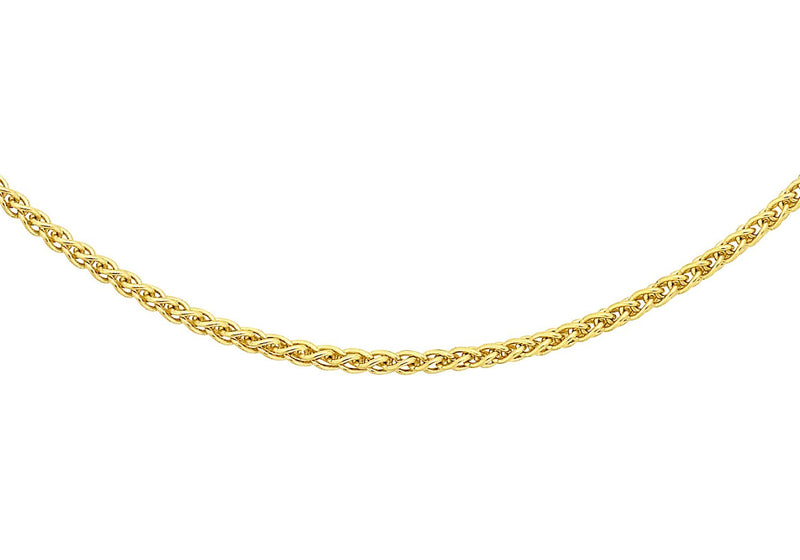 18ct Yellow Gold Spiga Adjustable Slider Chain