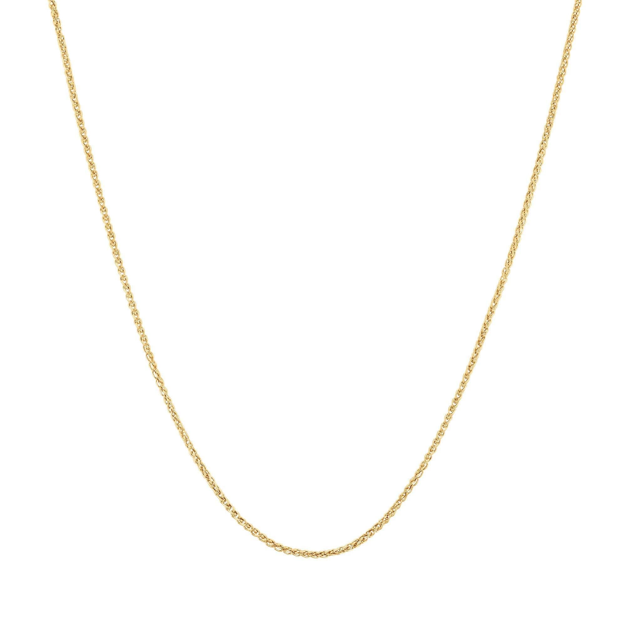 18ct Yellow Gold Slim Spiga Chain