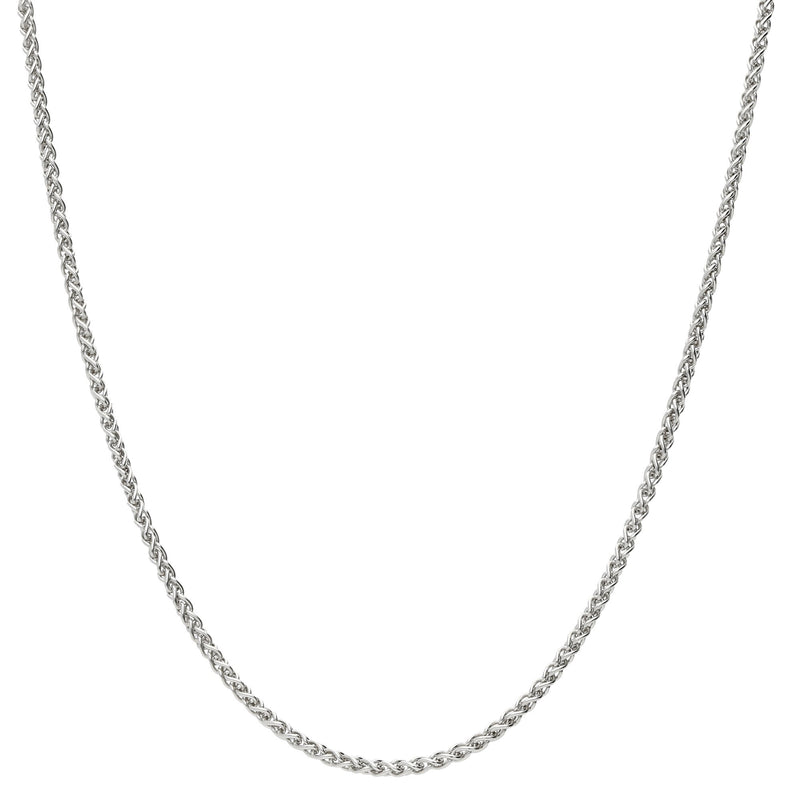 18ct White Gold 1mm Spiga Chain