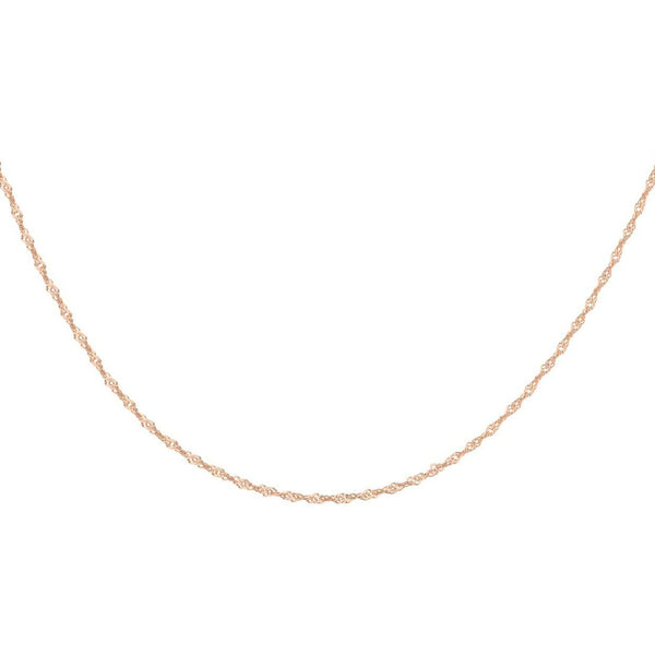 9ct Rose Gold 20 Twist Curb Chain