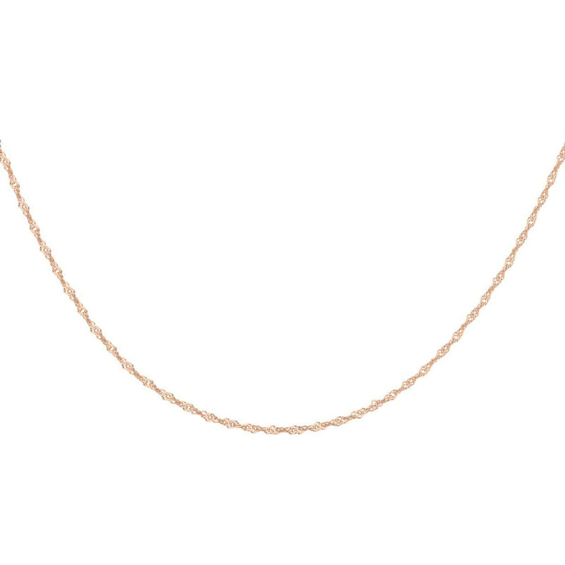 9ct Rose Gold 24 Inch Twist Curb Chain