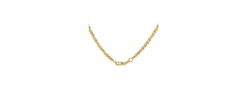 Sterling Silver Yellow Gold Plated 025 Tocalle Chain