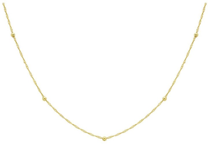 9ct Yellow Gold Diamond Cut Ball and Twist Curb Chain