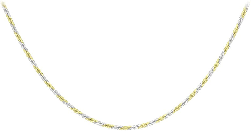 9ct 2-Colour Gold Twisted Chain